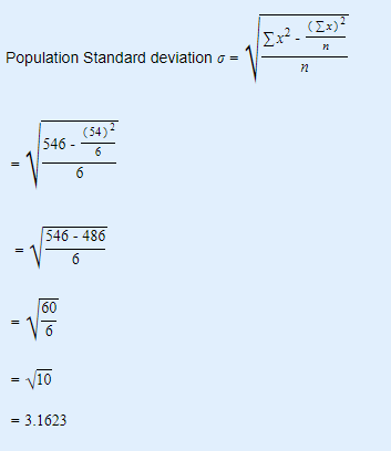 Step 2 to calculate the coefficient of variation