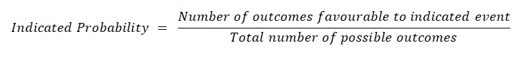 Formula to find indicated probability