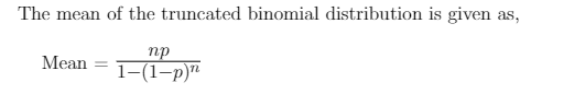 Mean and Variance of Truncated Binomial Distribution