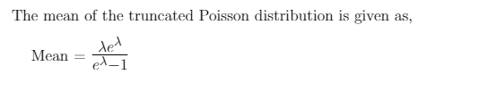Mean and Variance of Truncated Poisson Distribution
