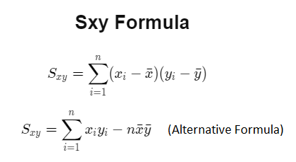 Sxy Formula Calculation