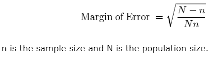 margin of error in slovins formula