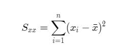 Sxx Formula Equation 2020